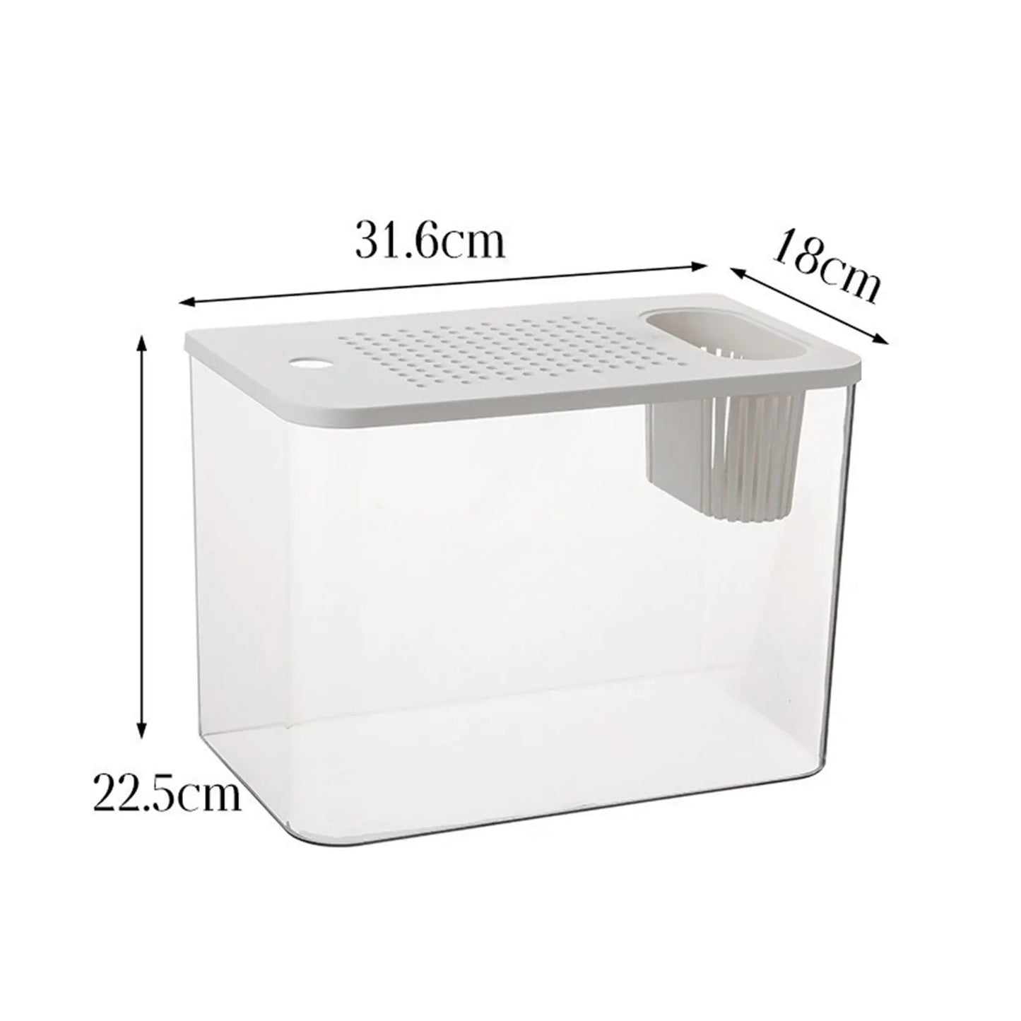 Clear View Reptile Terrarium — Breeding Tank Habitat for Betta Fish, Crayfish, Snake & Chameleon