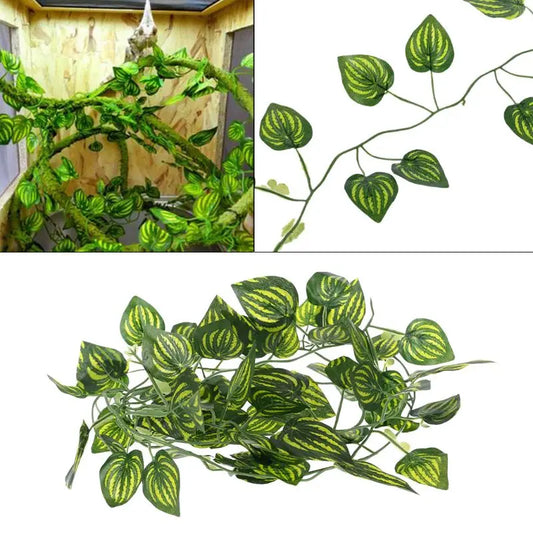 Artificial Reptile Vine for Terrarium — Lizard & Chameleon Climbing Plant Decoration