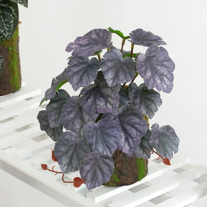 Artificial Reptile Terrarium Plants — Realistic Tropical Leaves for Bearded Dragons & Tree Frogs (10 Styles)
