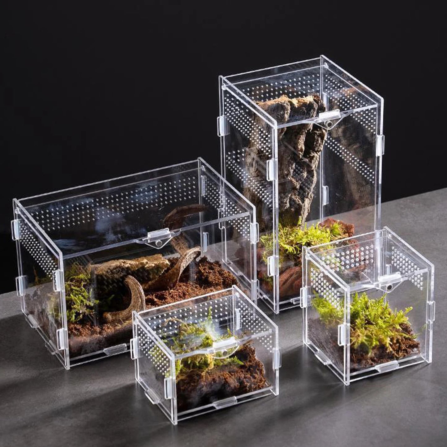 Acrylic Reptile Terrarium Breeding Box — Nano Arboreal Tarantula Enclosure for Bearded Dragon & Reptiles
