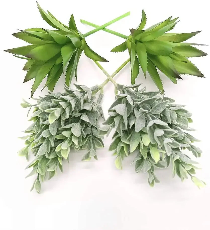 Artificial Air Plants 4 Pack — Faux Tillandsia for Glass Terrarium Decor