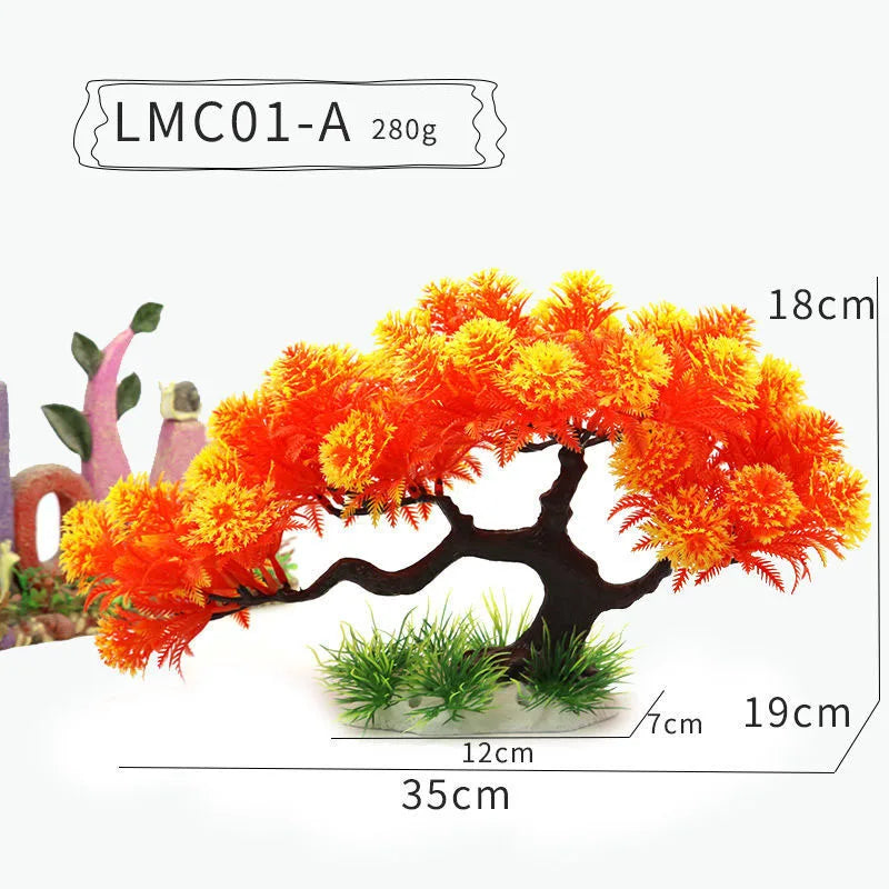 Aquarium Simulation Plants & Ornaments — Plastic Water Plants for Fish Tank Landscaping