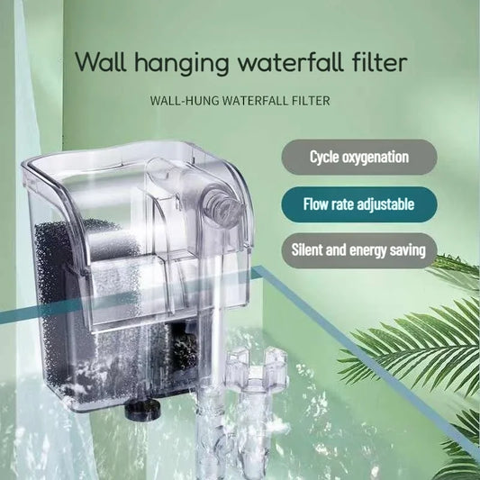 Hanging Aquarium Waterfall Filter — USB Mini Pump for Small Fish Tank Cleaning