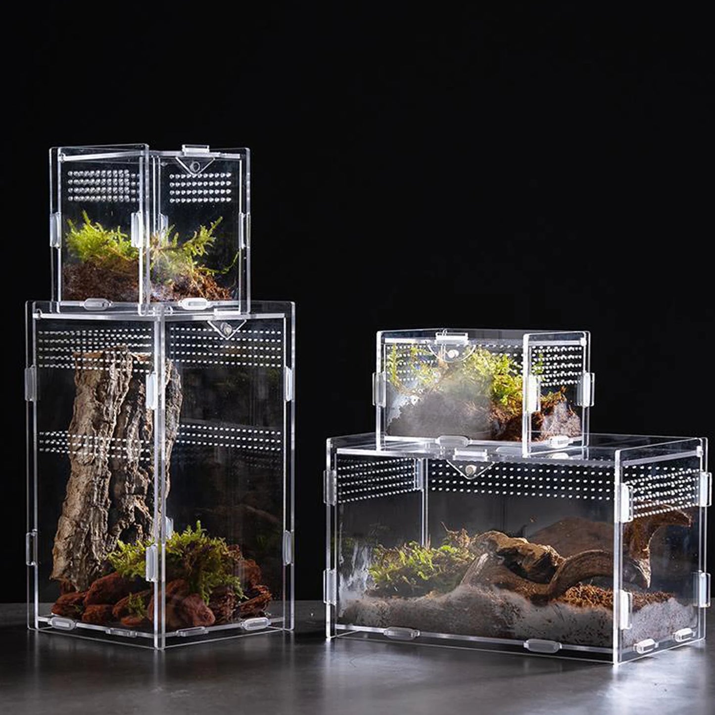 Acrylic Reptile Terrarium Breeding Box — Nano Arboreal Tarantula Enclosure for Bearded Dragon & Reptiles