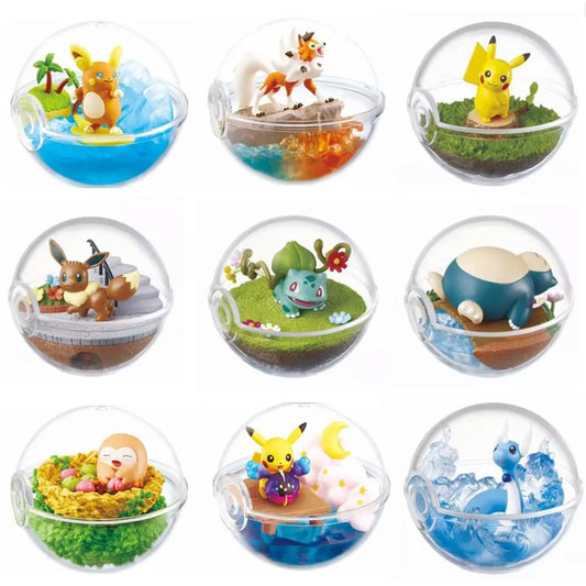 Pokemon Pokeball Action Figures — Articuno, Gengar, Mewtwo, Rowlet & Eevee PVC Model Collection (6-10 Series)