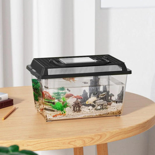 Reptile Feeding Box — Portable Transparent Lizard & Tarantula Habitat Hatching Critter Carrier