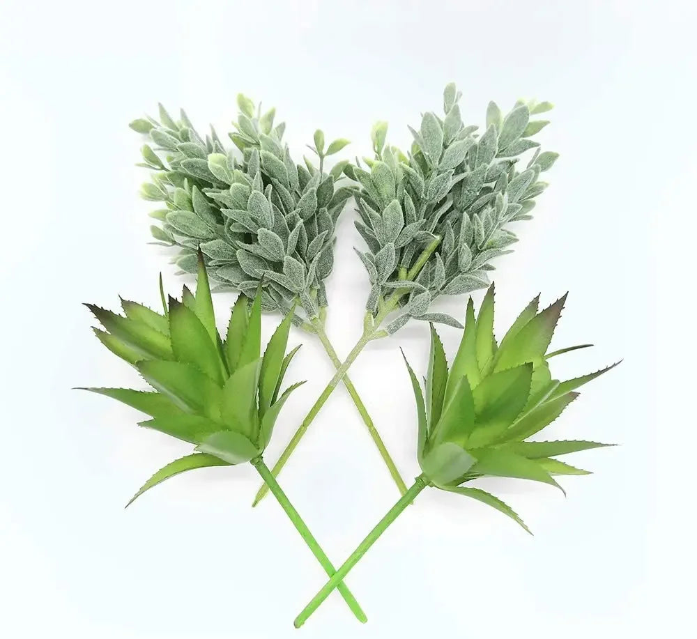 Artificial Air Plants 4 Pack — Faux Tillandsia for Glass Terrarium Decor