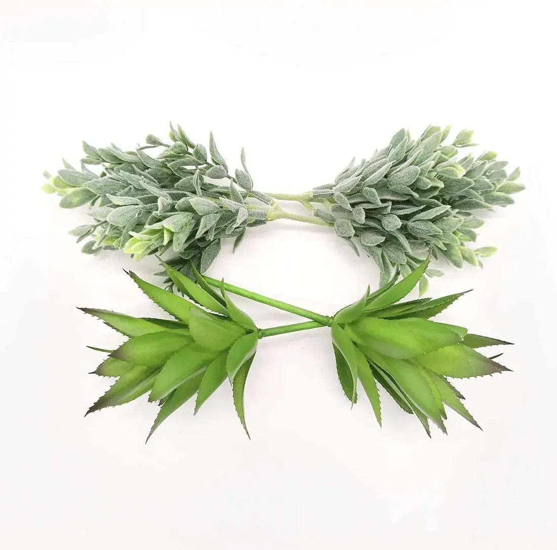 Artificial Air Plants 4 Pack — Faux Tillandsia for Glass Terrarium Decor