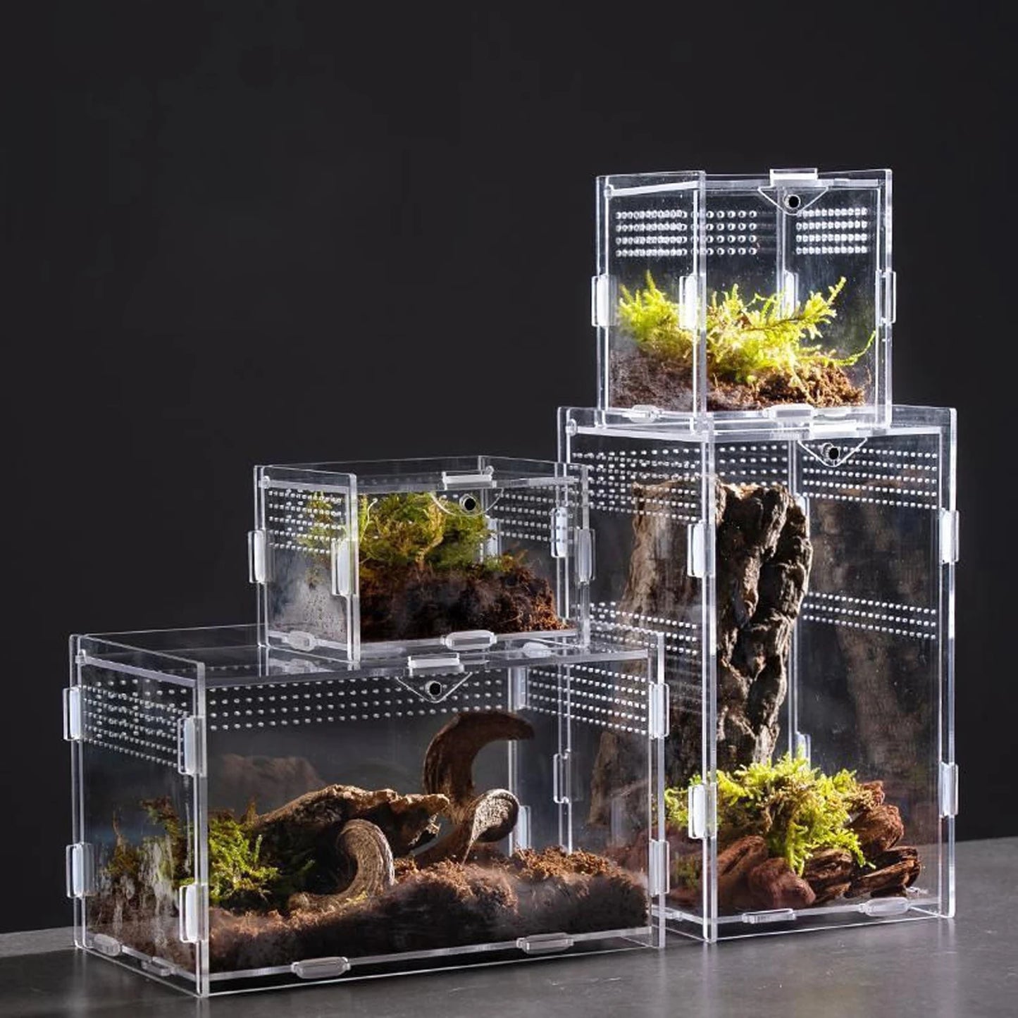 Acrylic Reptile Terrarium Breeding Box — Nano Arboreal Tarantula Enclosure for Bearded Dragon & Reptiles