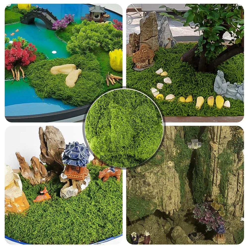 500/30G Artificial Green Plants Eternal Life Moss Mini Landscape Fake Grass DIY Crafts Garden Home Decoration
