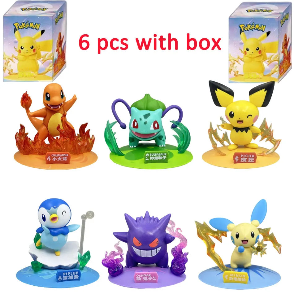 Pokemon Pikachu Blind Box — 12 Styles Anime Models Desktop Decoration Kids Birthday Gift