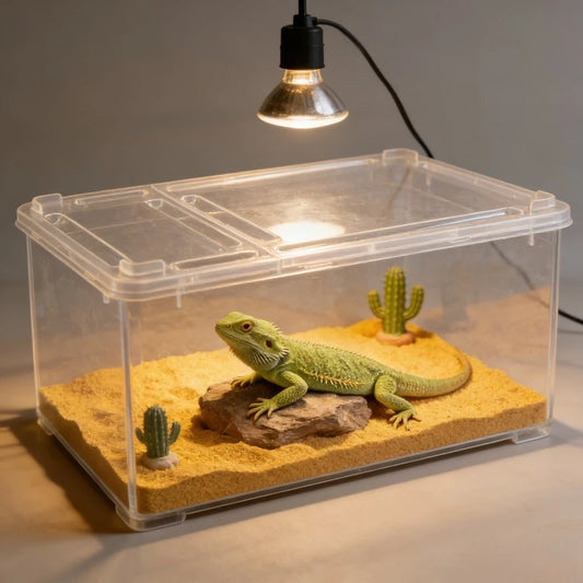 Reptile Breeding Box Terrarium — Portable Habitat for Turtle, Silkworm, Spider, Frog & Gecko