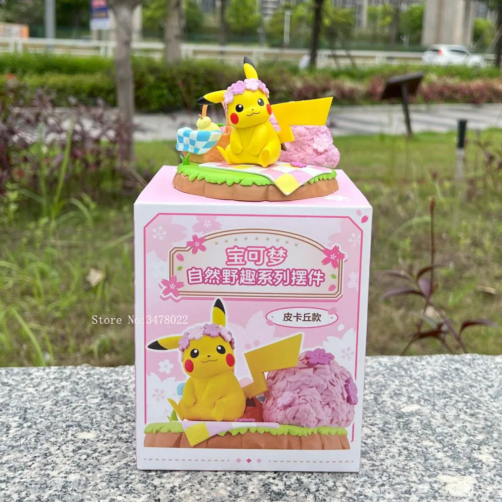 Original Pokemon Natural Fun Figures — Psyduck, Pikachu, Eevee, Meowth & Bulbasaur PVC Kawaii Dolls