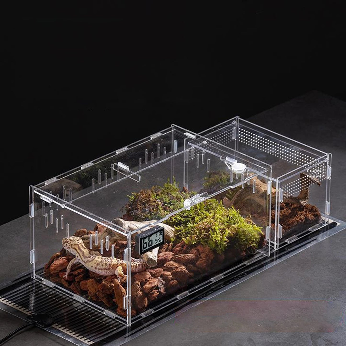 Acrylic Reptile Terrarium Breeding Box — Nano Arboreal Tarantula Enclosure for Bearded Dragon & Reptiles