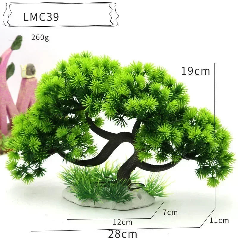 Aquarium Simulation Plants & Ornaments — Plastic Water Plants for Fish Tank Landscaping
