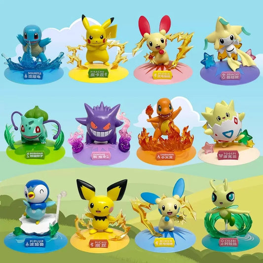 Pokemon Pikachu Blind Box — 12 Styles Anime Models Desktop Decoration Kids Birthday Gift