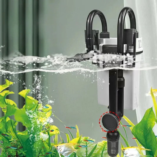 Wall-Mounted Fish Tank Waterfall Filter — External Hanging Water Pump & Oil Film Remover