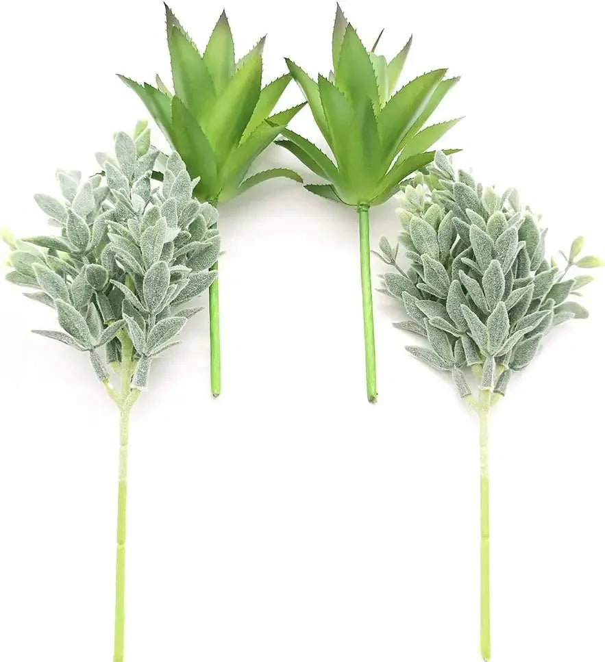 Artificial Air Plants 4 Pack — Faux Tillandsia for Glass Terrarium Decor
