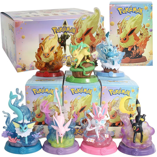 Pokemon Eeveelution Blind Box — Espeon, Sylveon, Glaceon, Leafeon & More Anime Figure Birthday Gift