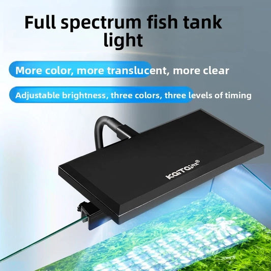 RGB LED Aquarium Light — Full Spectrum Color Changing Dimmable Timer USB for Fish Tank Plants