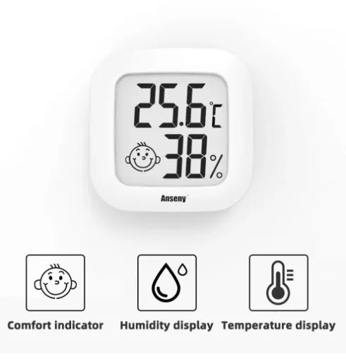 Digital Terrarium Thermometer & Hygrometer — LCD Temperature Humidity Meter for Reptile Tanks