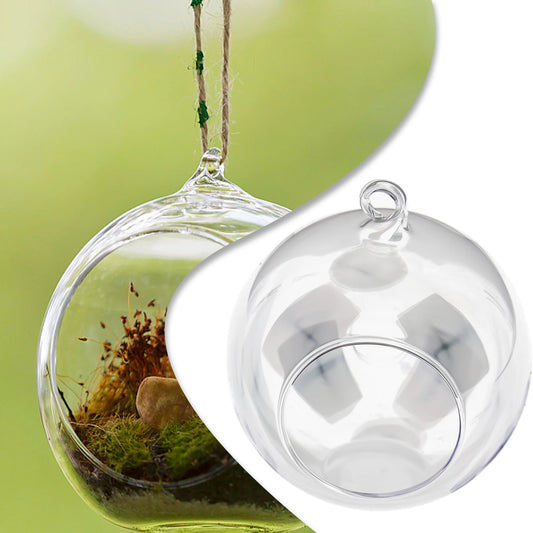 Hanging Glass Ball Vase Terrarium — Succulent Eco Vase Micro Landscape Container for Home & Wedding Decor