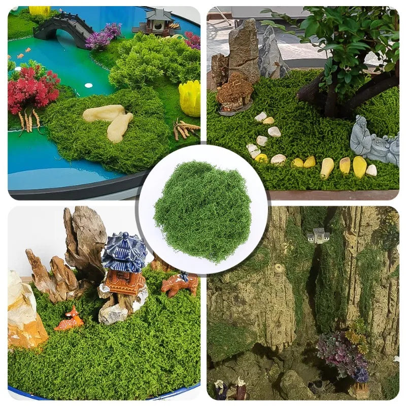 500/30G Artificial Green Plants Eternal Life Moss Mini Landscape Fake Grass DIY Crafts Garden Home Decoration