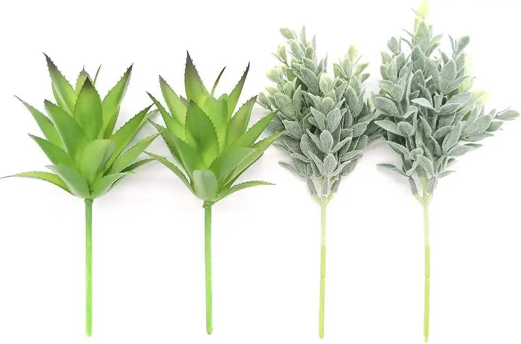 Artificial Air Plants 4 Pack — Faux Tillandsia for Glass Terrarium Decor