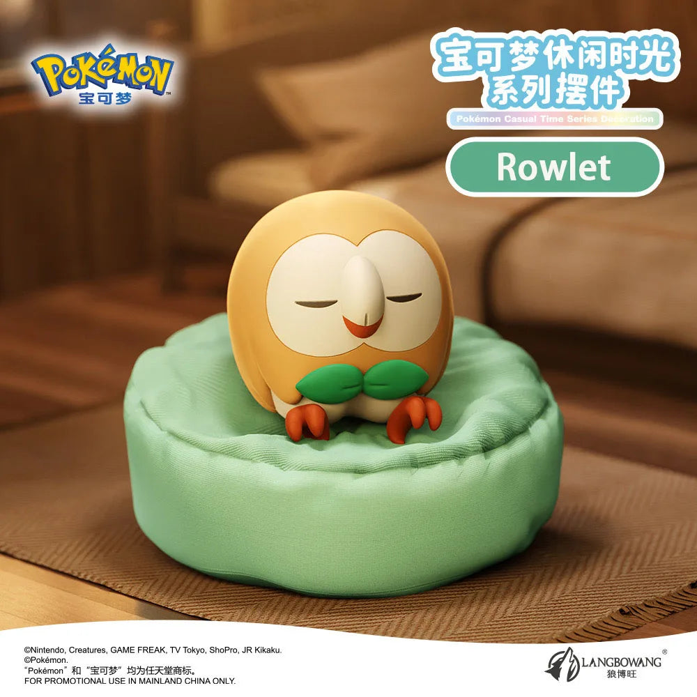 Pokemon Casual Time Figures — Pikachu, Munchlax, Slowpoke, Rowlet & Charmander Sleeping Kawaii Toys (6 Styles)