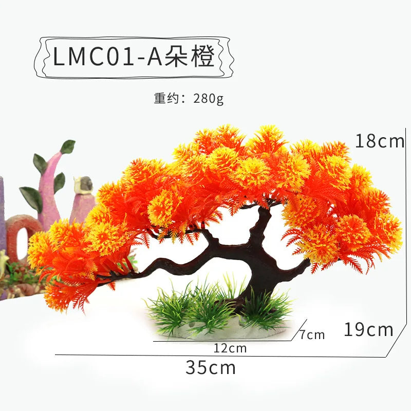 Aquarium Simulation Plants & Ornaments — Plastic Water Plants for Fish Tank Landscaping