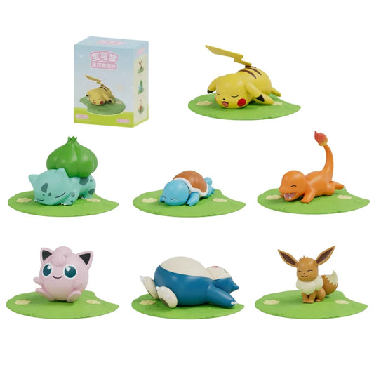 Genuine Pokemon Action Figures — Pikachu, Snorlax, Eevee & Bulbasaur Desktop Mini Models
