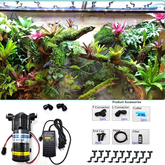 Reptile Terrarium Fogger — Silent Misting Spray System & Rainforest Nebulizer for Reptiles