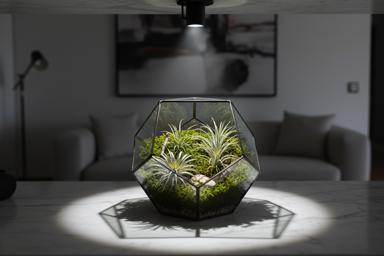 The Geometric Garden — Premium Geometric Glass Terrarium Gift Set