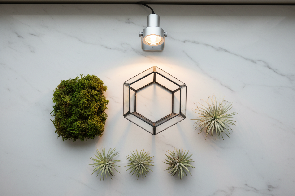 The Geometric Garden — Premium Geometric Glass Terrarium Gift Set