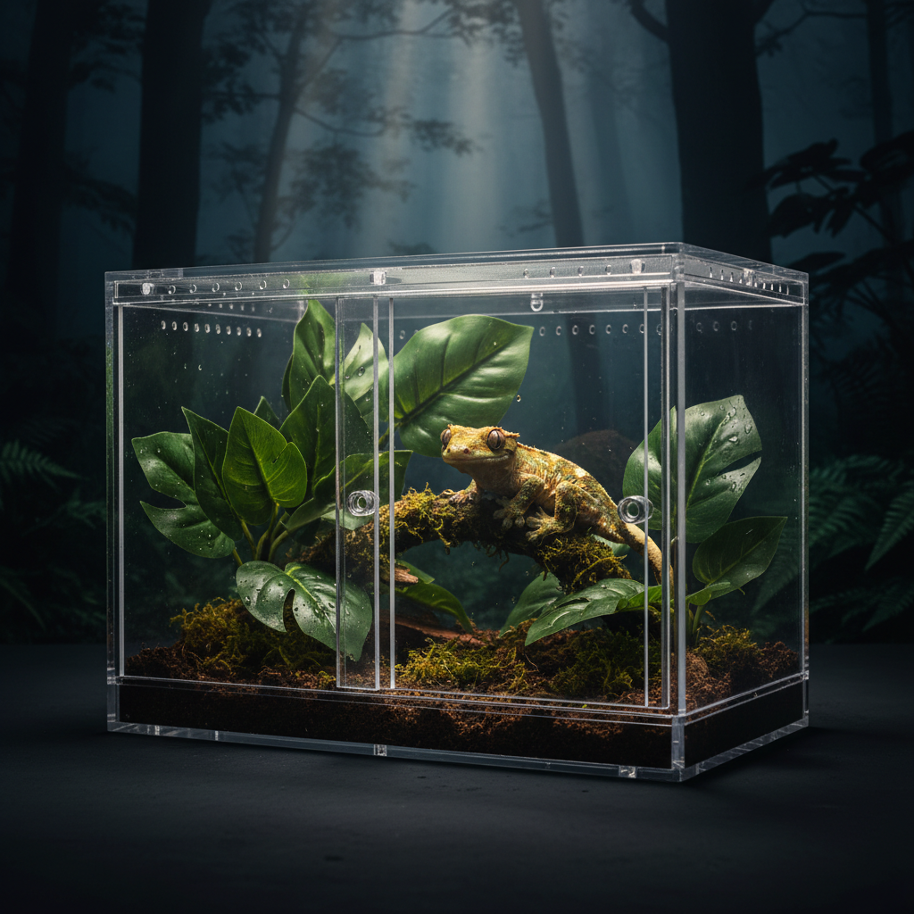 Acrylic Reptile Terrarium Breeding Box — Nano Arboreal Tarantula Enclosure for Bearded Dragon & Reptiles